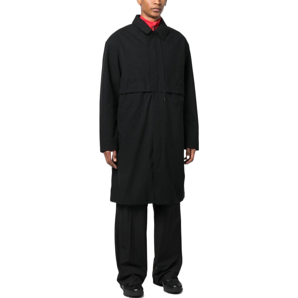 Purchase Y-3 FW22 솔리드 집업 롱슬리브 코트 자켓 블랙 HP1346