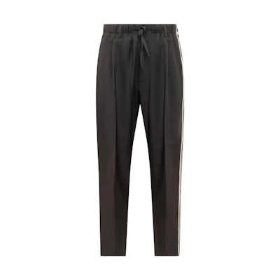Y-3 FW22 Striped Wide-Leg Casual Pants Unisex Black IA1657