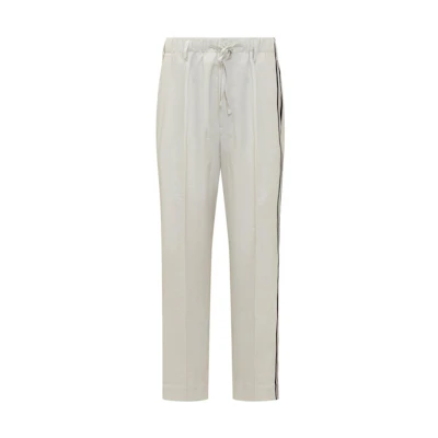 Y-3 FW22 Striped Wide-Leg Casual Pants Unisex Grey White IA1656