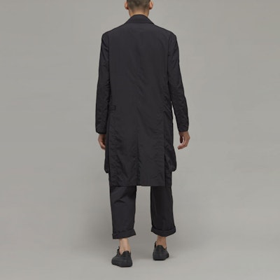 Y-3 FW22 男女同款纯色单排扣大衣 黑色 H63051 Sizing Y-3 FW22 男女同款纯色单排扣大衣 黑色 H63051