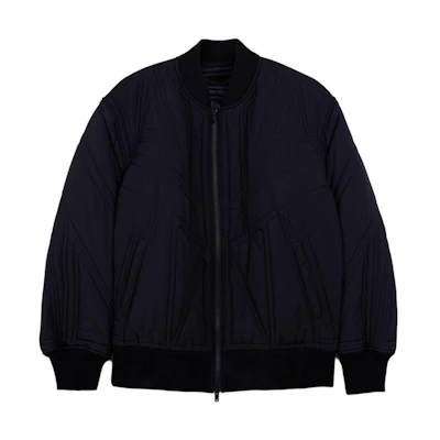 Y-3 FW23 Black Zip-Up Loose-Fit Bomber Jacket Unisex. IL2059