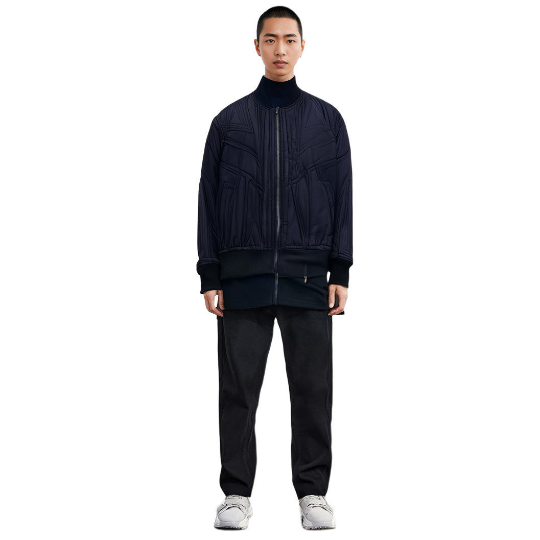 Y-3 FW23 Black Zip-Up Loose-Fit Bomber Jacket Unisex. IL2059 圖 6