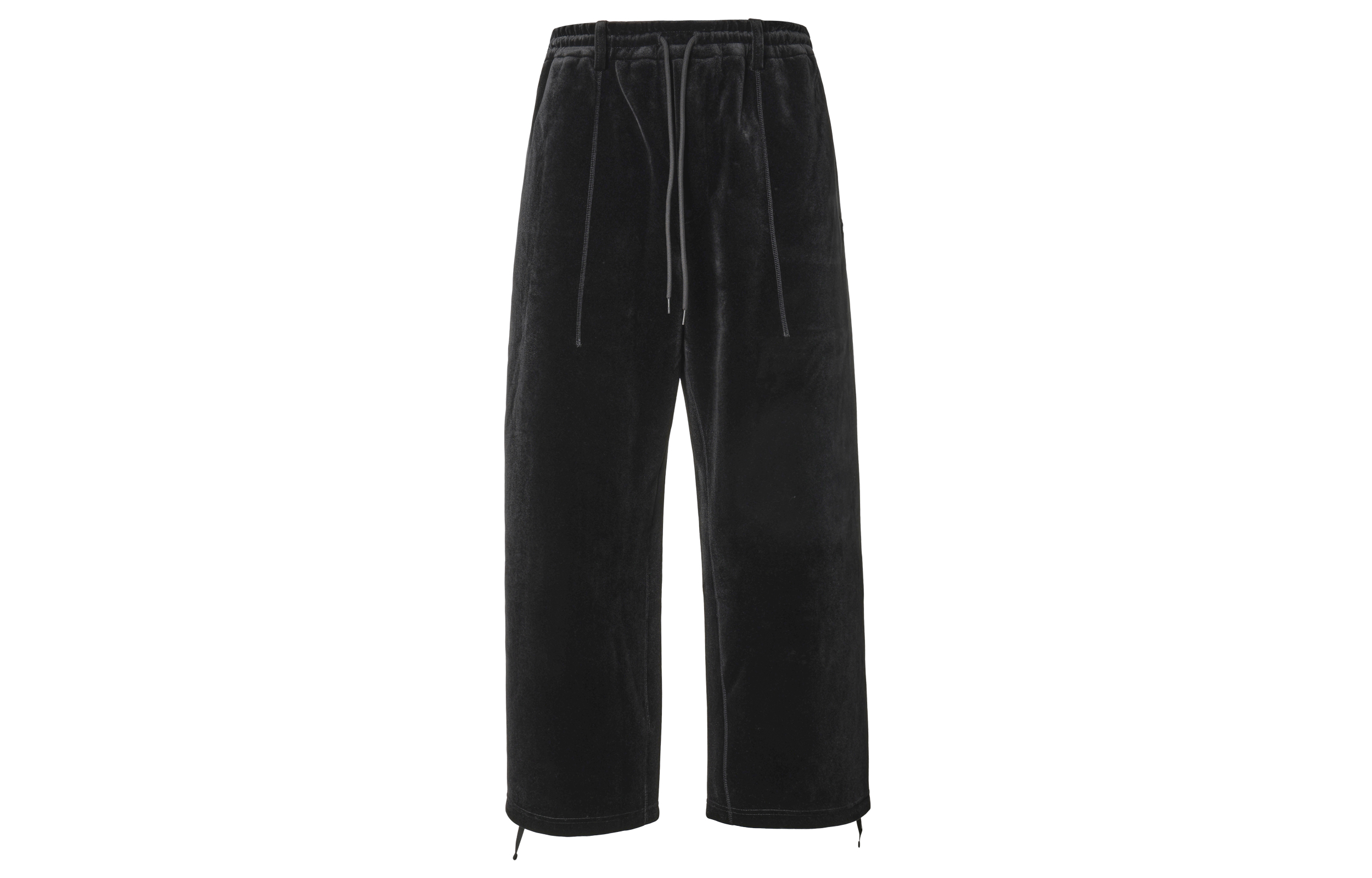Lookbook Y-3 FW23 오버사이즈 와이드 레그 드로스트링 팬츠 유니섹스 블랙. IL2147