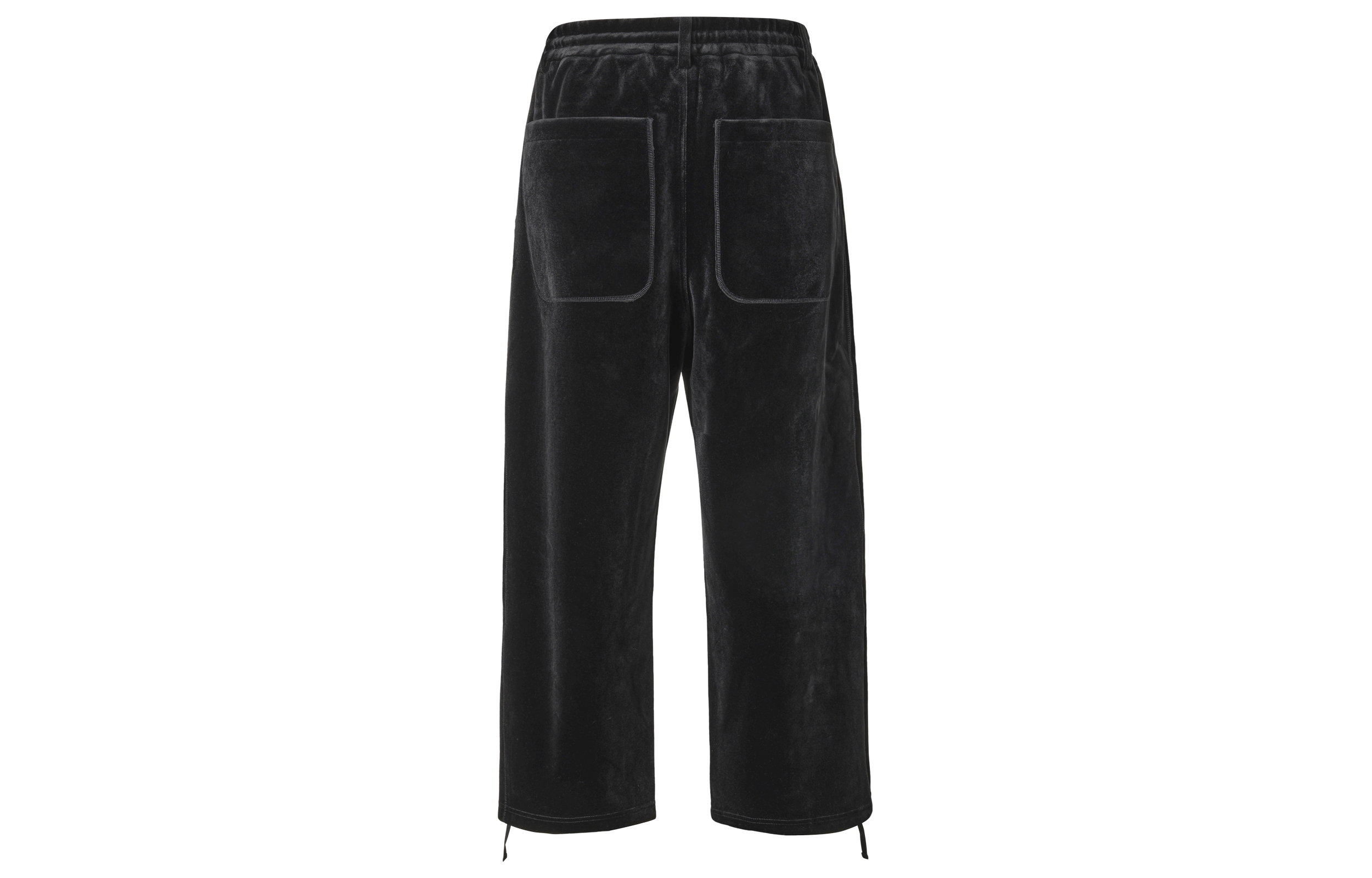 Shop Y-3 FW23 오버사이즈 와이드 레그 드로스트링 팬츠 유니섹스 블랙. IL2147