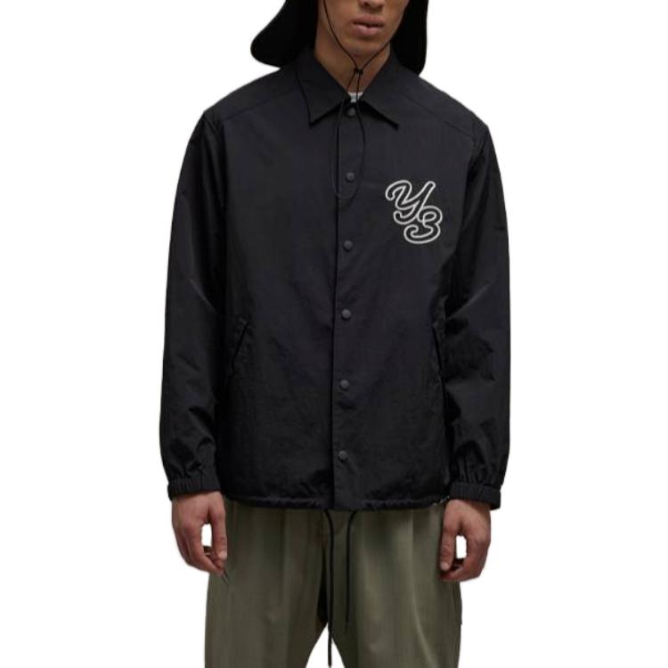 Lookbook Y-3 FW23 Unisex Black Long Sleeve Collared Jacket. IQ2137