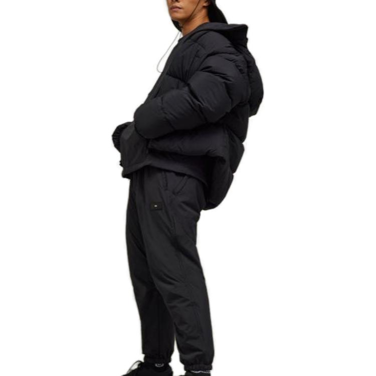 Shop Y-3 FW23 男女同款黑色宽松羽绒连帽外套 IL2033