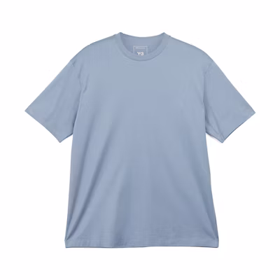 Y-3 GF Graphic Print Unisex Crewneck T-Shirt Light Blue Short Sleeve JD9843