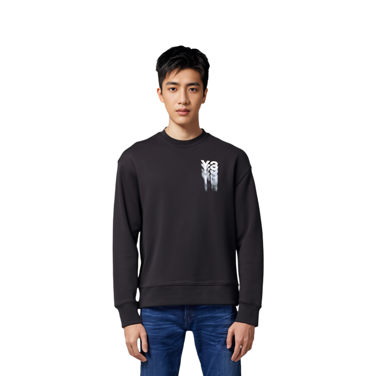 Sizing Y-3 GFX Logo印花黑色套頭衛衣 男女通用款 IZ3171