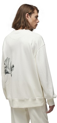 Y-3 GFX FT クルー ホワイト 花柄インクプリント ユニセックス スウェットシャツ. IV7731 Shop Y-3 GFX FT クルー ホワイト 花柄インクプリント ユニセックス スウェットシャツ. IV7731