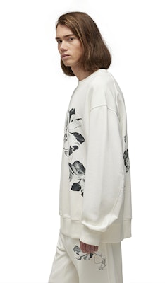 Y-3 GFX FT クルー ホワイト 花柄インクプリント ユニセックス スウェットシャツ. IV7731 Purchase Y-3 GFX FT クルー ホワイト 花柄インクプリント ユニセックス スウェットシャツ. IV7731