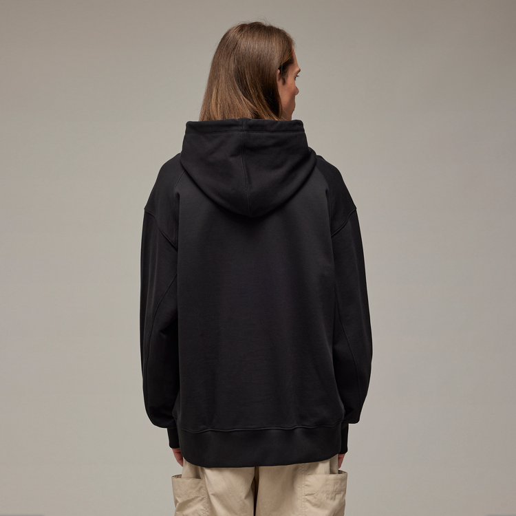 Shop Y-3 GFX Hoodie Unisex Black Pullover Sweatshirt Relaxed Fit. IZ3169