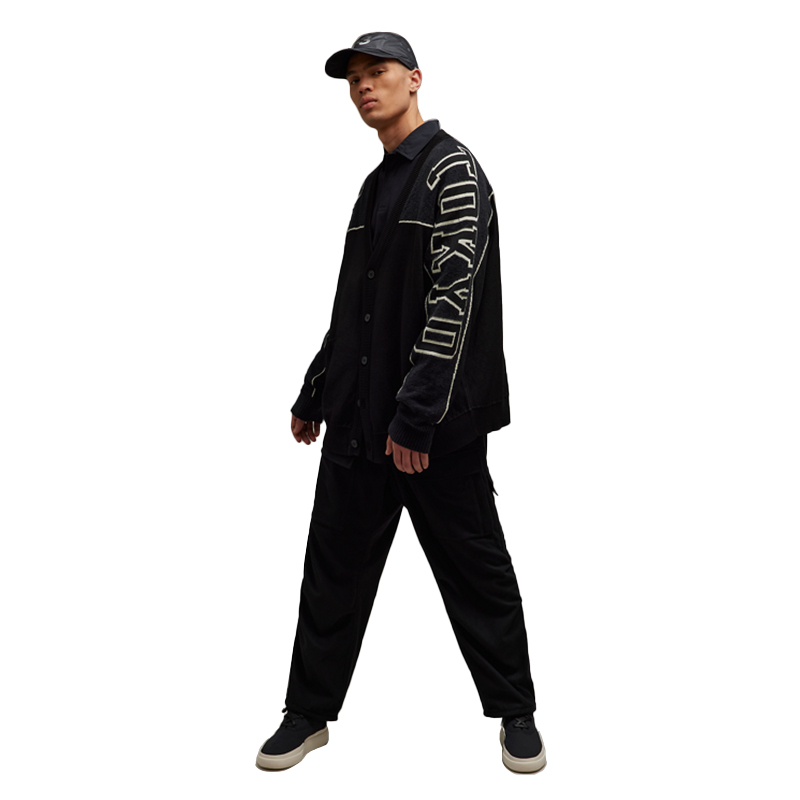 Purchase Y-3 GFX针织开衫黑色男女同款字母标志设计. IQ2138