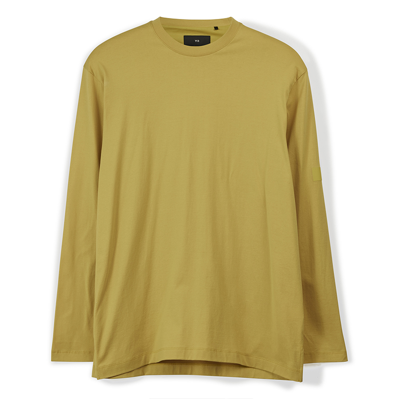Order Y-3 GFX ロングスリーブTシャツ イエロー カジュアル ゆったりフィット 綿シャツ IP7709