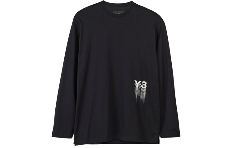 Order Y-3 GFX LS Tee Logo Print Unisex Long Sleeve T-Shirt Black. IZ3122