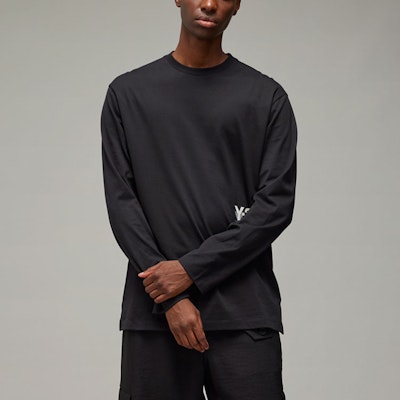 Y-3 GFX LS Tee Logo Print Unisex Long Sleeve T-Shirt Black. IZ3122 Lookbook Y-3 GFX LS Tee Logo Print Unisex Long Sleeve T-Shirt Black. IZ3122