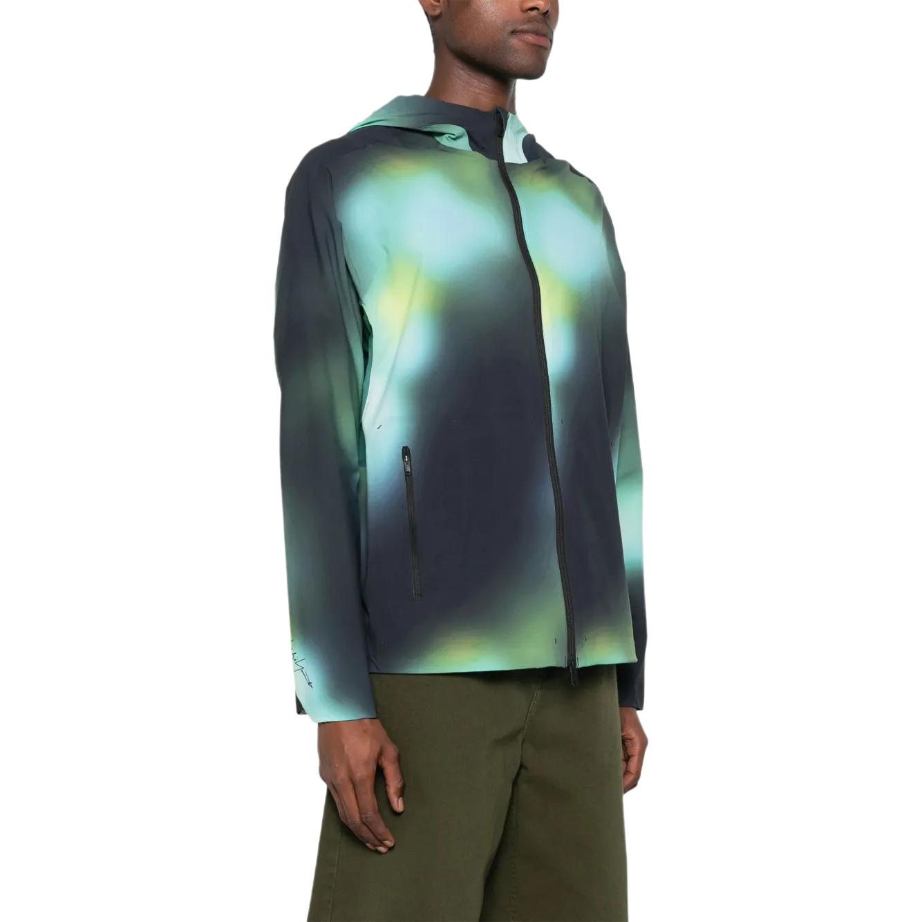 Shop Y-3 Gradient Hoodie Loose Fit Long Sleeve Jacket  Teal Green. JM3336