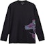 Buy Y-3 Kaos Lengan Panjang Hitam Motif Binatang Kasual Ribbed IX5037
