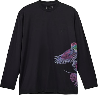 Y-3 Kaos Lengan Panjang Hitam Motif Binatang Kasual Ribbed IX5037 Order Y-3 Kaos Lengan Panjang Hitam Motif Binatang Kasual Ribbed IX5037