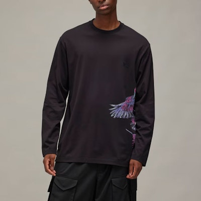 Y-3 Kaos Lengan Panjang Hitam Motif Binatang Kasual Ribbed IX5037 Shop Y-3 Kaos Lengan Panjang Hitam Motif Binatang Kasual Ribbed IX5037