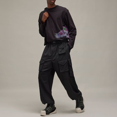 Y-3 Kaos Lengan Panjang Hitam Motif Binatang Kasual Ribbed IX5037 Sizing Y-3 Kaos Lengan Panjang Hitam Motif Binatang Kasual Ribbed IX5037