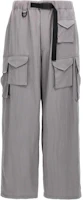 Order Y-3 Gray Loose Wide-Leg Multi-Pocket Casual Pants for Men. JE3454