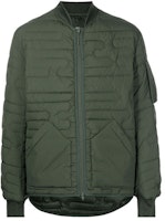 Y-3 Green Insulated Flight Jacket with Minimalist Design HB3469 Y-3 Green Insulated Flight Jacket with Minimalist Design HB3469