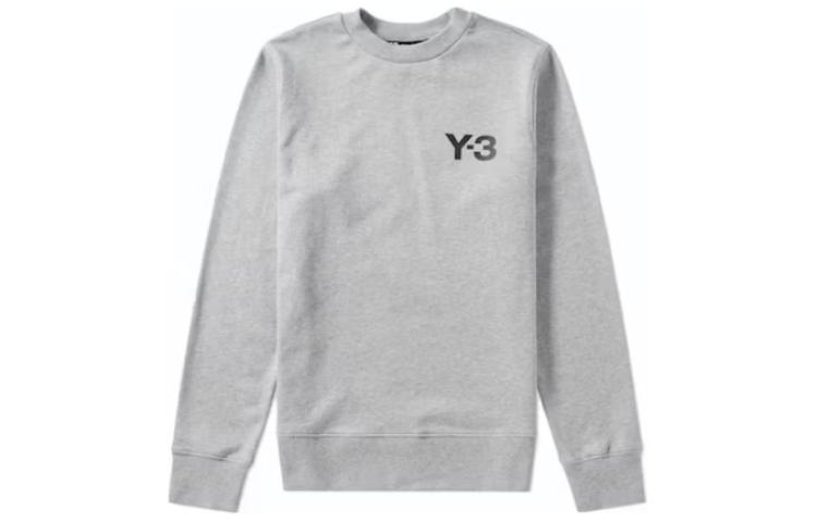 Y-3 Grey Crewneck Pullover Long Sleeve Sweatshirt CF1802