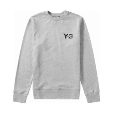 Y-3 Grey Crewneck Pullover Long Sleeve Sweatshirt CF1802