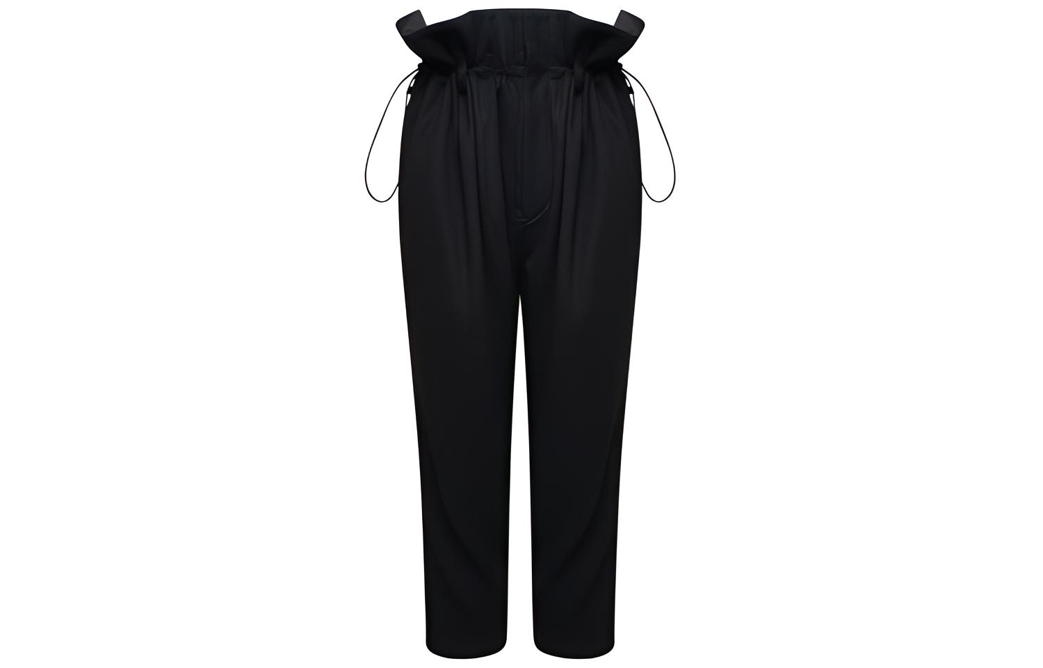 Y-3 High-Waisted Elastic Waist Casual Pants Unisex Black. DP0730