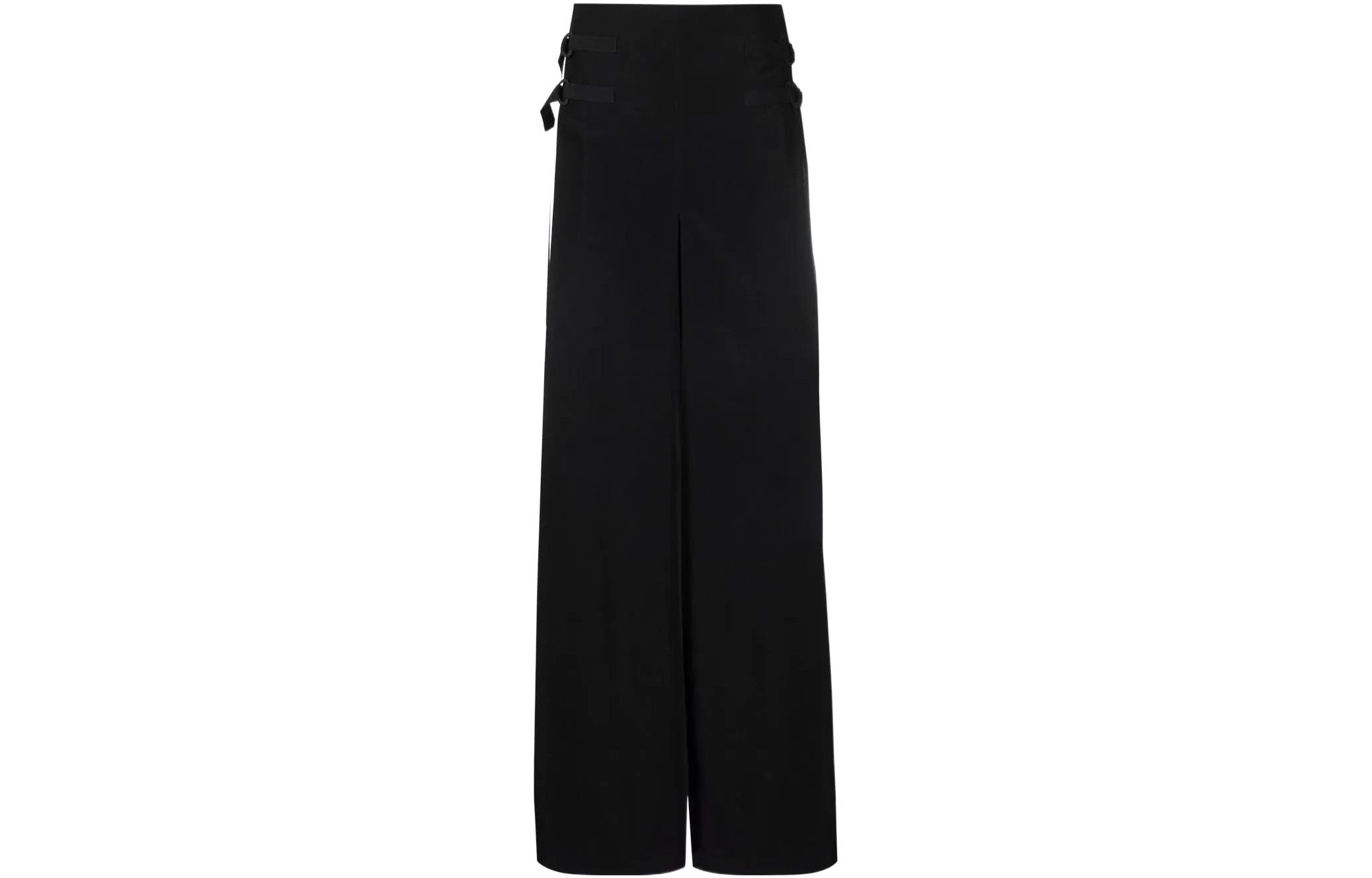 Y-3 High-Waisted Long Skirt Black with Three Stripes Design HG8550