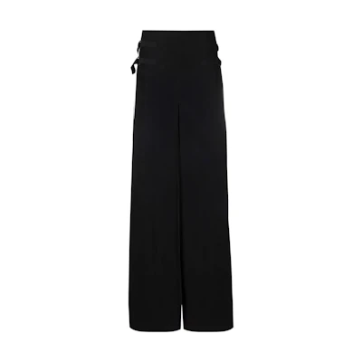 Y-3 High-Waisted Long Skirt Black with Three Stripes Design HG8550