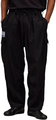 Y-3 JFA SS24 블랙 루즈핏 컴포트 드로스트링 캐주얼 팬츠. IW7389 Order Y-3 JFA SS24 블랙 루즈핏 컴포트 드로스트링 캐주얼 팬츠. IW7389
