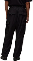 Lookbook Y-3 JFA SS24 黑色寬鬆舒適抽繩休閒長褲 IW7389