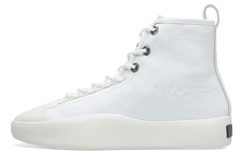 Y-3 Leather High-Top Casual Lifestyle Shoes White BC0918