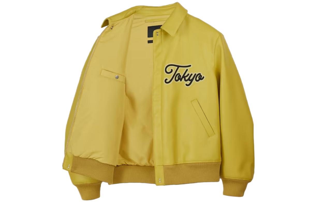 Y-3 Letter Logo Print Loose Fit Yellow Long Sleeve Jacket Unisex IQ2145