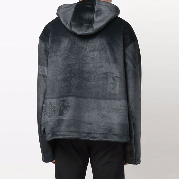 Shop Y-3 字母印花連帽衫 黑色 HB3319