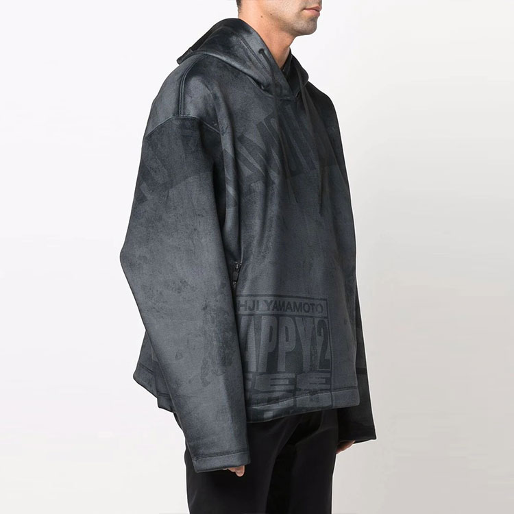 Purchase Y-3 字母印花連帽衫 黑色 HB3319