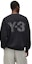 Lookbook Y-3 黑色數位印花設計寬鬆版型男女款長袖T恤。 51-JE9276
