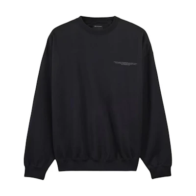 Y-3 Logo Crew Black Pullover Sweatshirt - Comfy Loose-Fit Casual Wear JE9276