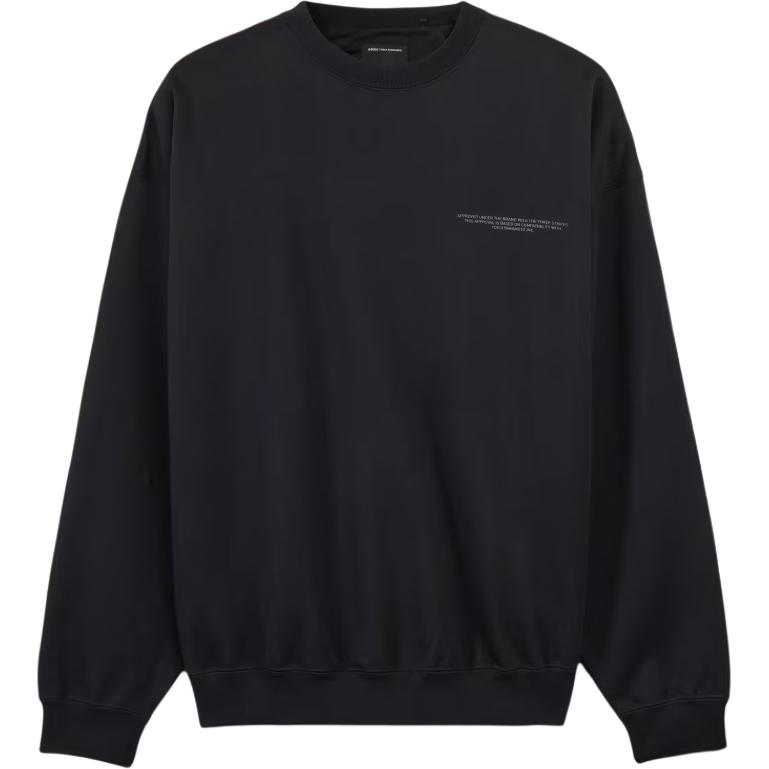 Y-3 Logo Crew Black Pullover Sweatshirt - Comfy Loose-Fit Casual Wear JE9276 圖 2