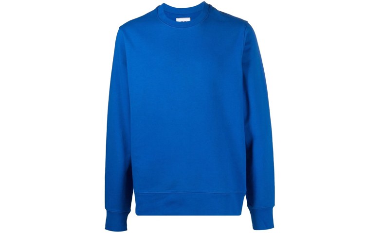Y-3 Logo Crewneck Solid Long Sleeve Sweatshirt Blue - HB6310