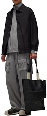 Y-3 Logo Embroidered Striped Button-Up Collared Jacket Black JF6697 Shop Y-3 Logo Embroidered Striped Button-Up Collared Jacket Black JF6697