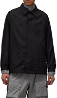 Purchase Y-3 Logo Embroidered Striped Button-Up Collared Jacket Black JF6697