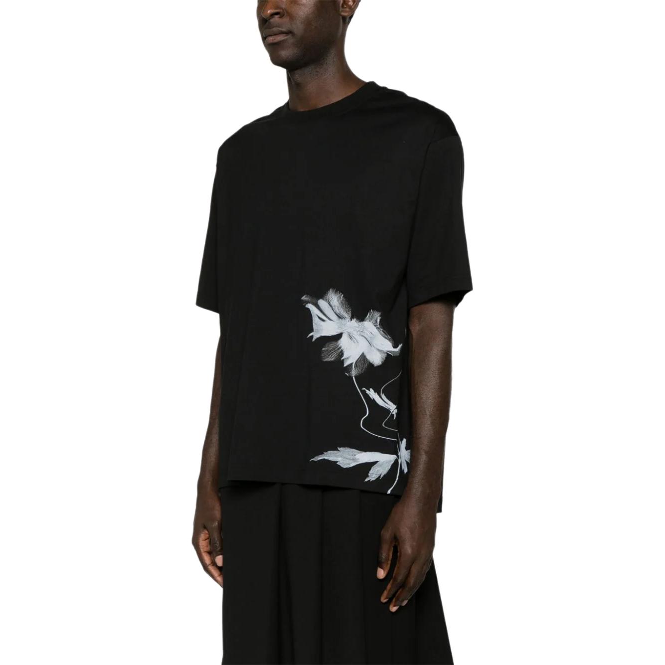 Details for Y-3 男士黑色短袖修身圆领印花T恤. IN4349