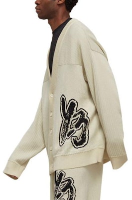 Y-3 로고 니트 가디건 스웨터 유니섹스 - 오프화이트. IA3110 Shop Y-3 로고 니트 가디건 스웨터 유니섹스 - 오프화이트. IA3110