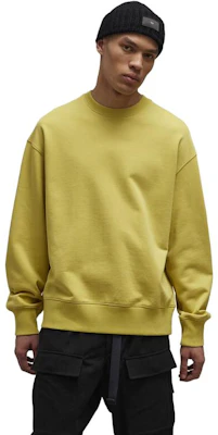 Y-3 Logo 男款黃色加大版長袖棉質圓領衫 IP7696 Lookbook Y-3 Logo 男款黃色加大版長袖棉質圓領衫 IP7696