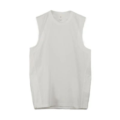 Y-3 Logo Patch Sleeveless White Unisex Tank Top HY1256
