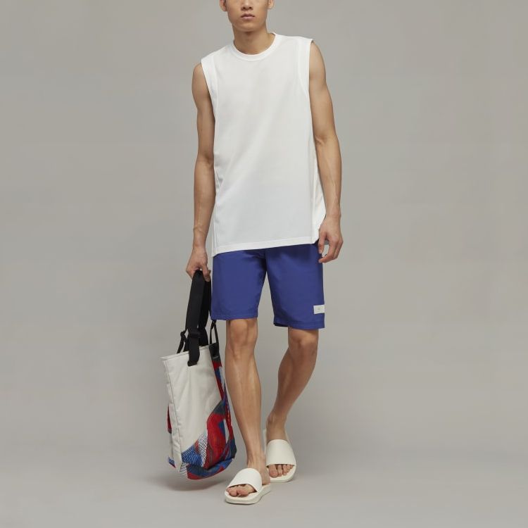 Lookbook Y-3 徽標無袖白色男女背心上衣 HY1256