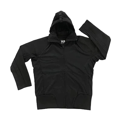 Y-3 Logo Print Hoodie Black Long Sleeve Sweatshirt BS3611