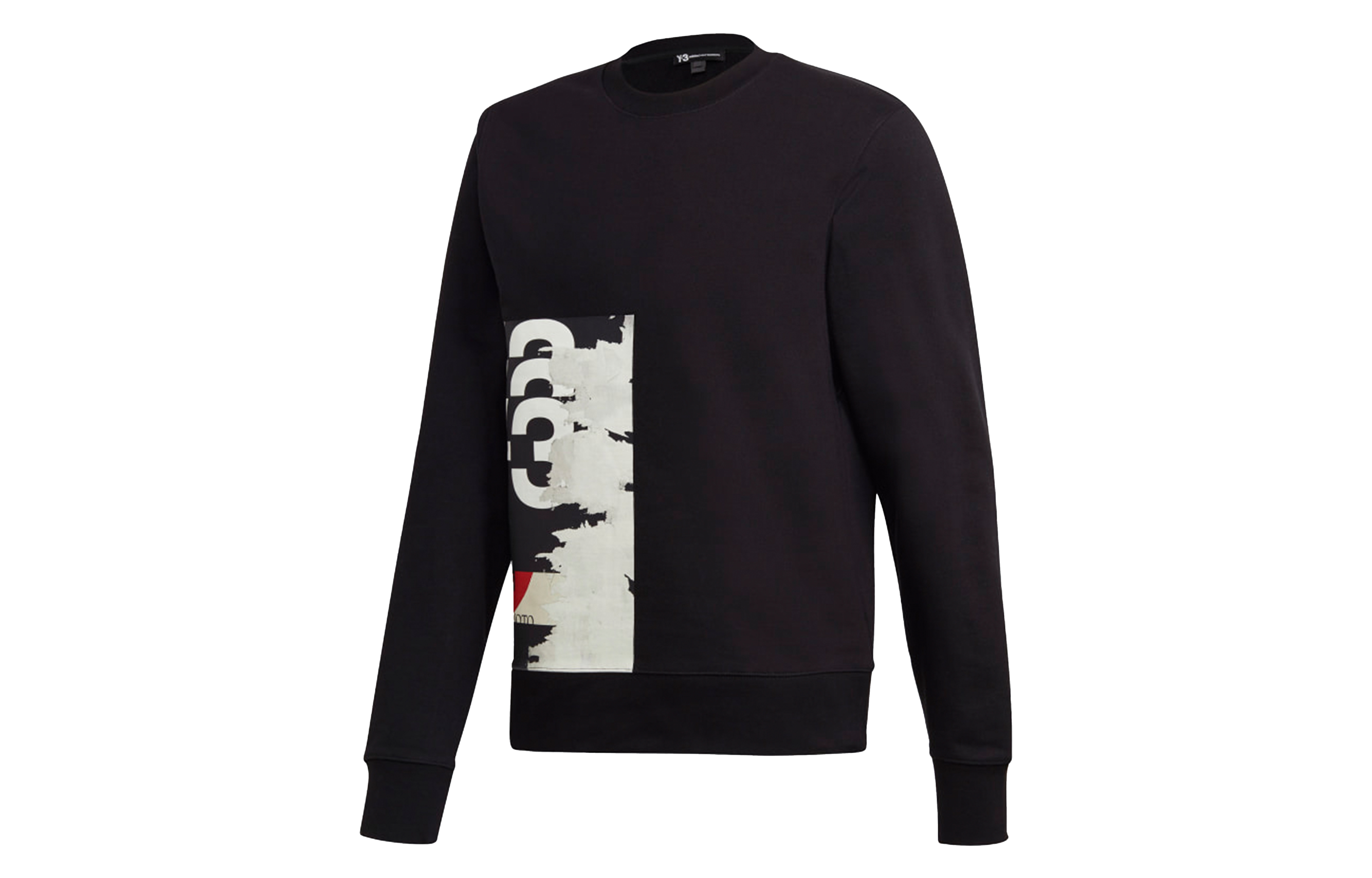 Order Y-3 Logo Print Pullover Crewneck Sweatshirt Black GK4387